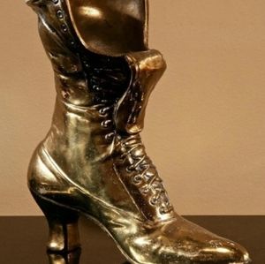 RARE Vintage brass Victorian boot